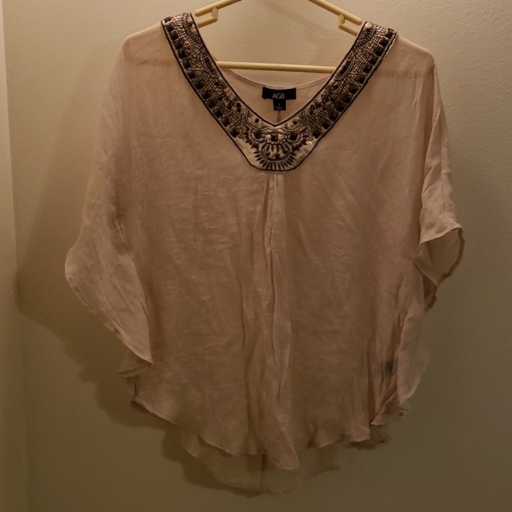 AGB sixe s GEORGIOS blouse, cream w/copper tones